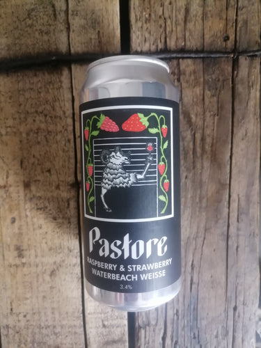 Pastore Raspberry & Strawberry Waterbeach Weisse 3.4% (440ml can) - waterintobeer