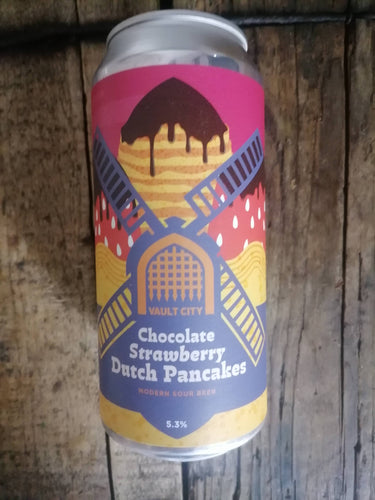 Vault City Chocolate Strawberry Dutch Pancakes 5.3% (440ml can) - waterintobeer