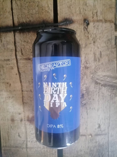 Neon Raptor Ninth Birthday DIPA 8% (440ml can)