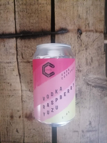 Crate Vodka Raspberry Yuzu 5% (330ml can)