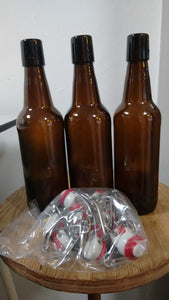 Bottles - Glass - Swing Top - Amber - 500ml (pack of 12)