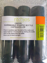 Wine Bottle Heat Shrink Caps Green (30 pack) - waterintobeer